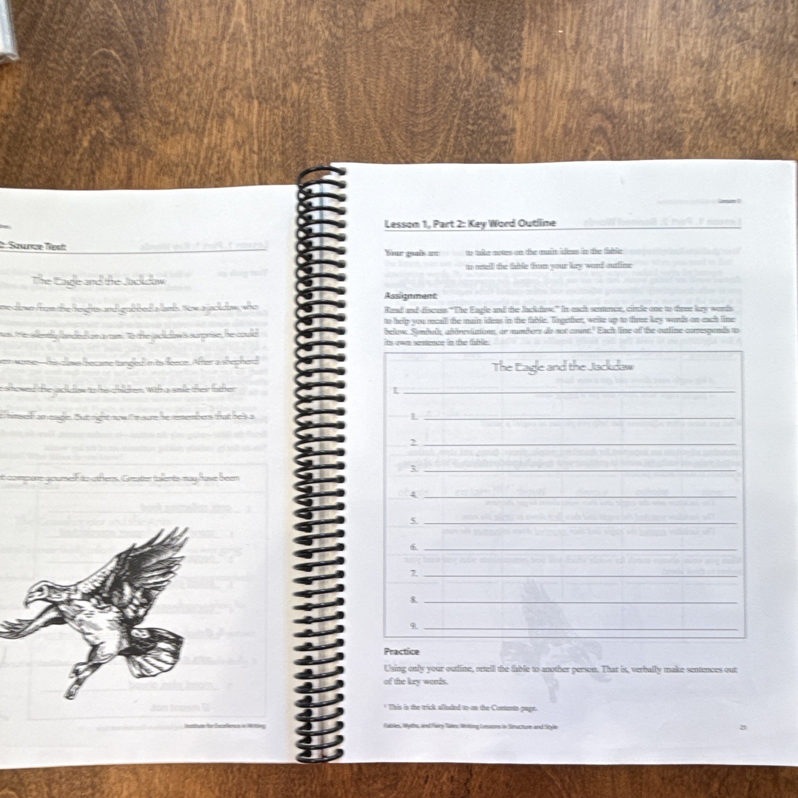 IEW Fables, Myths, and Fairy Tales Student Book Spiral by Maria Gerber Writing