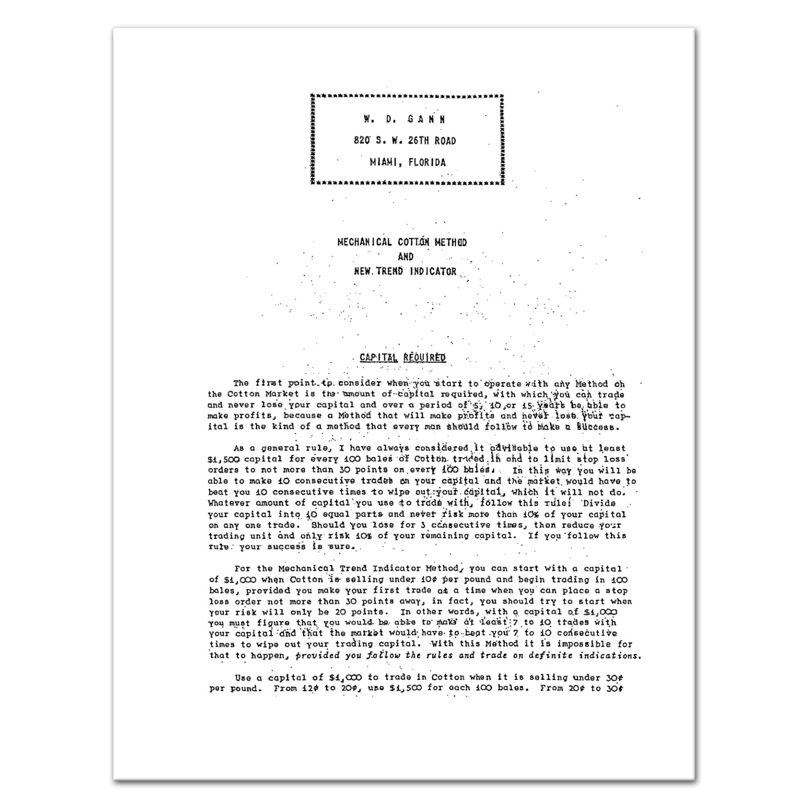 (1931 – 1956) A Course of Instruction on Grains by W.D. Gann – RARE Wall Street