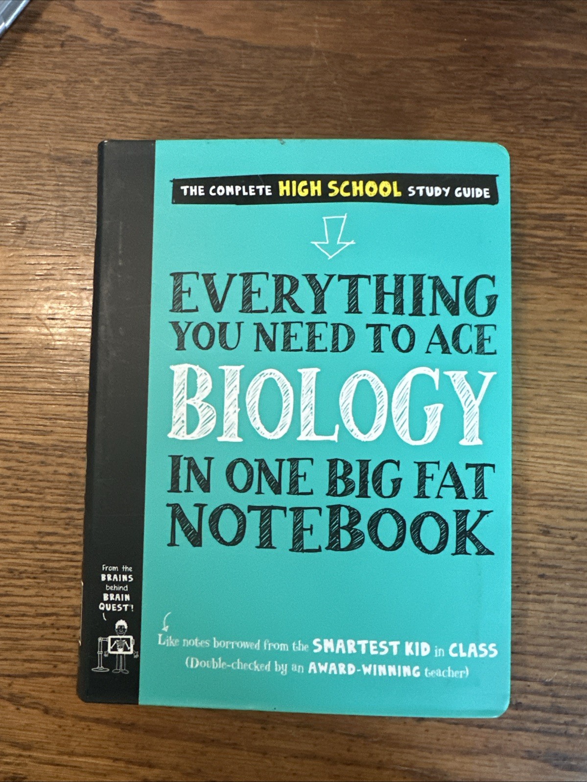 4 Books Big Fat Notebook High School Chemistry Geometry Biology Algebra NEW