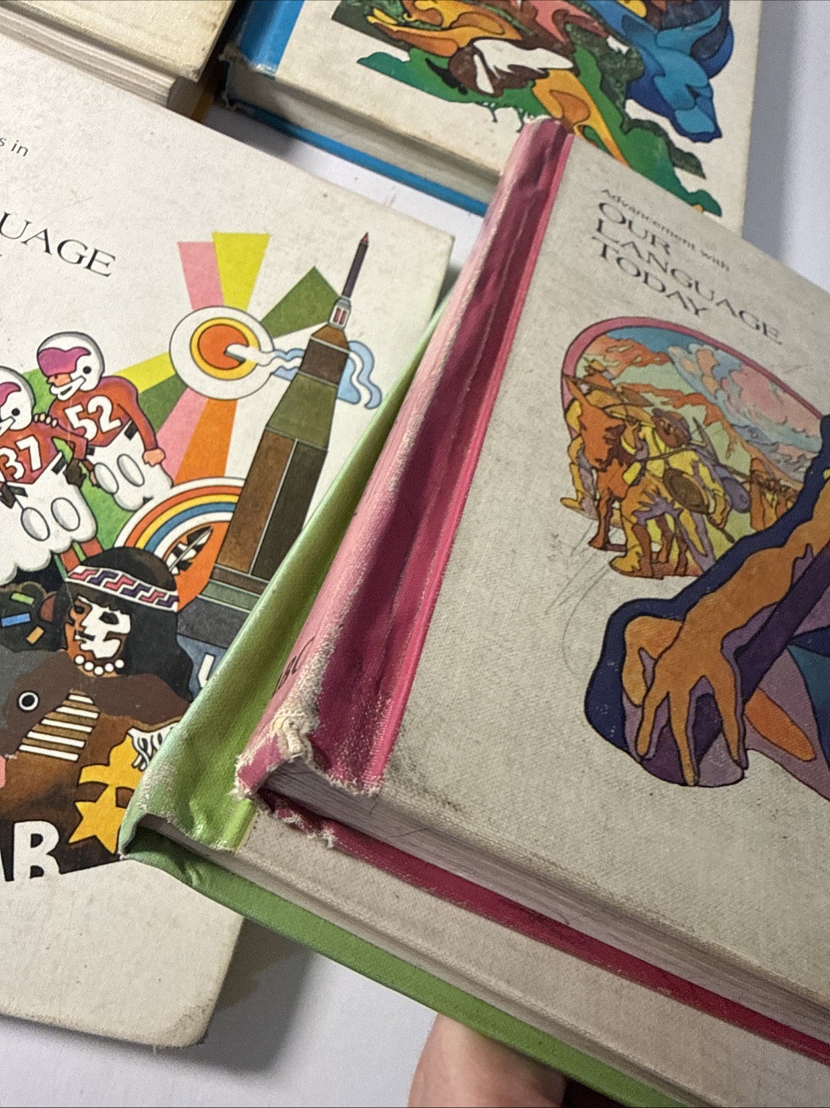 Our Language Today, 1971, Vintage, 4 English Textbooks & 1 Teachers Edition