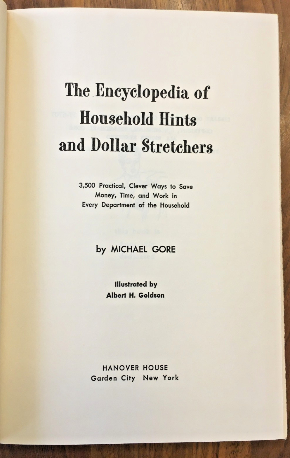 VINTAGE 1957 Encyclopedia of Household Hints & Dollar Stretchers Michael Gore!