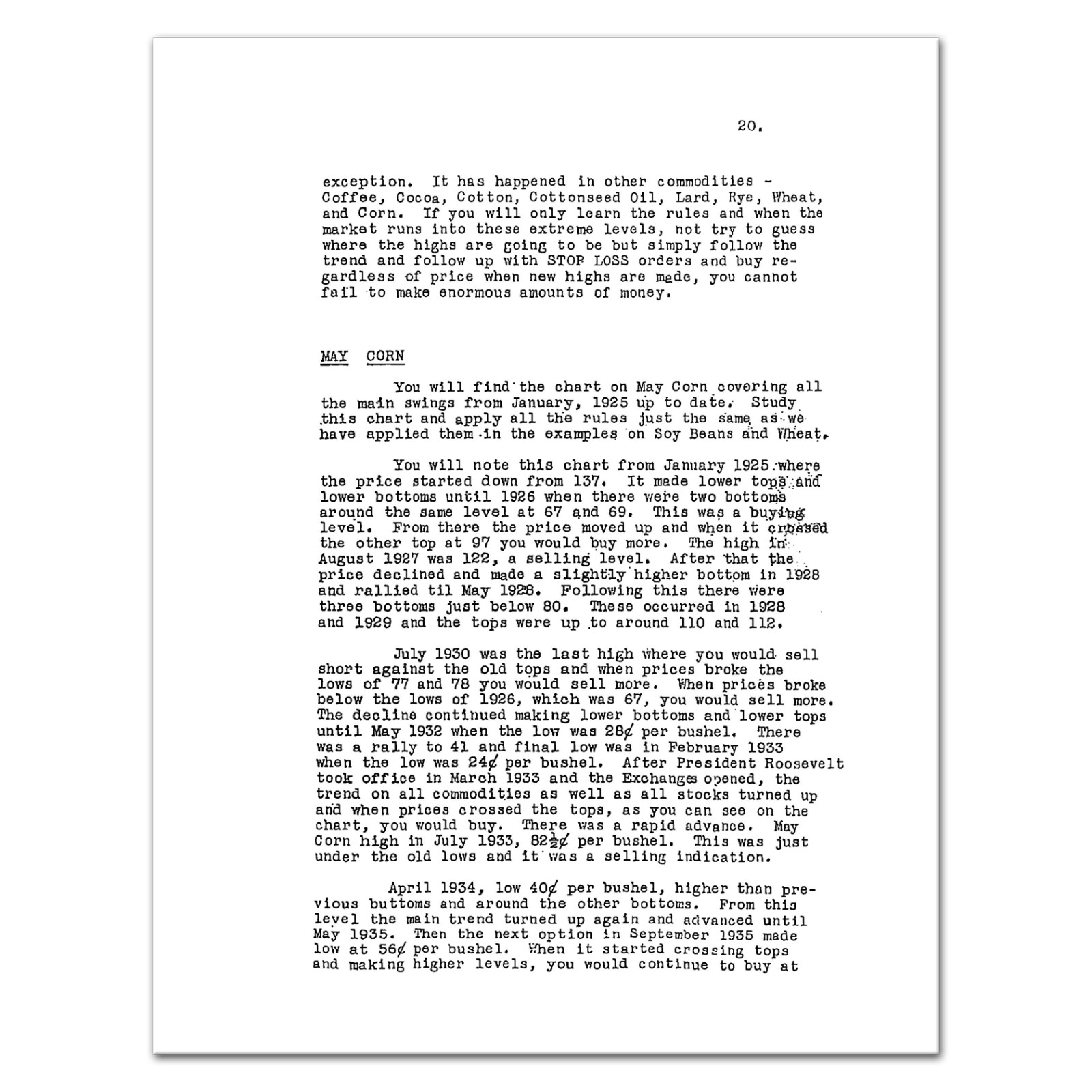 (1931 – 1956) A Course of Instruction on Grains by W.D. Gann – RARE Wall Street