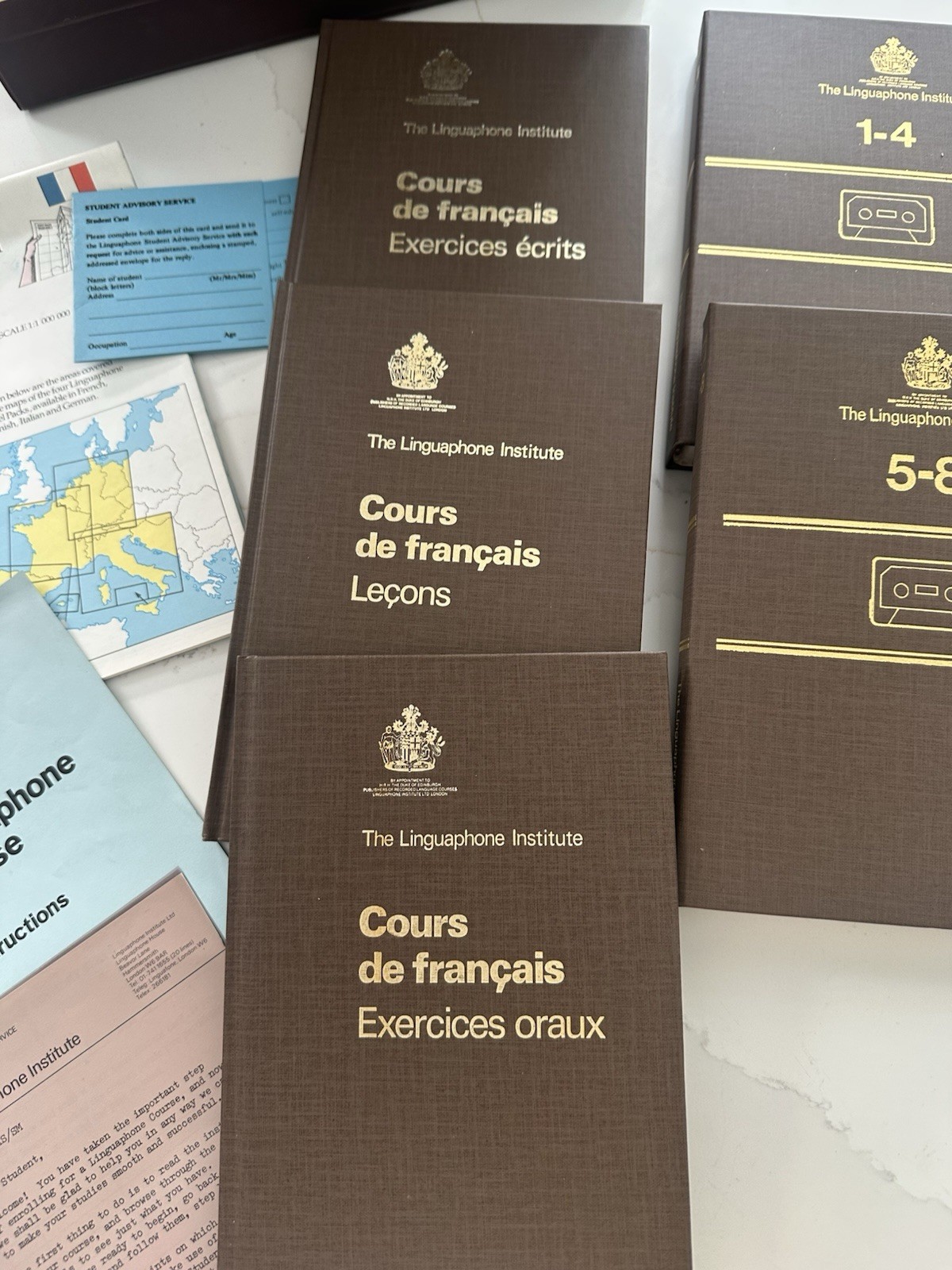 Vintage Linguaphone French Language Course Book & Cassette Incomplete Set – NEW