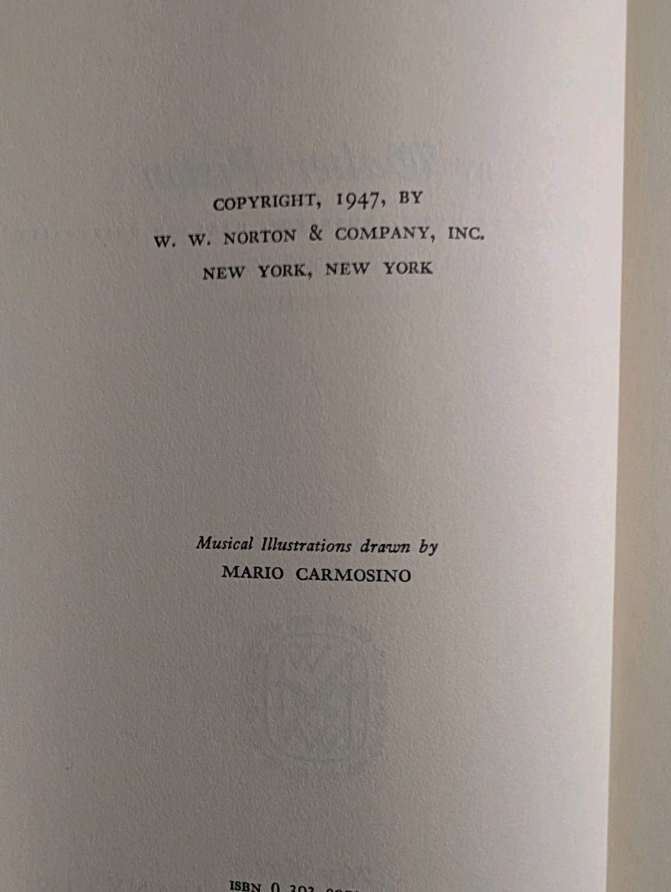 Counterpoint Walter Piston 1947 Hardcover DJ First Edition Music Theory Norton
