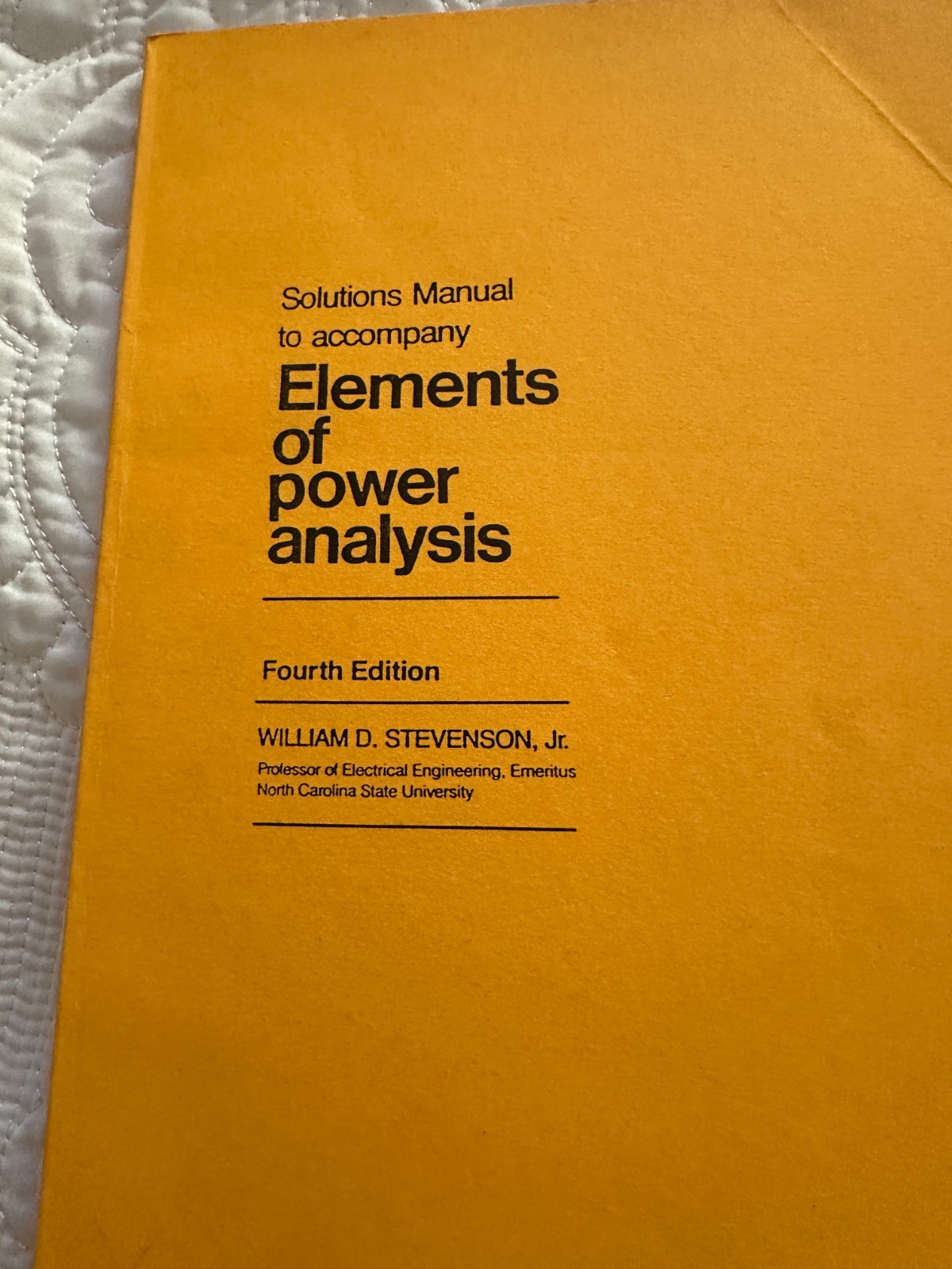 Electrical Power and Energy: Elements of Power System Analysis and solutions