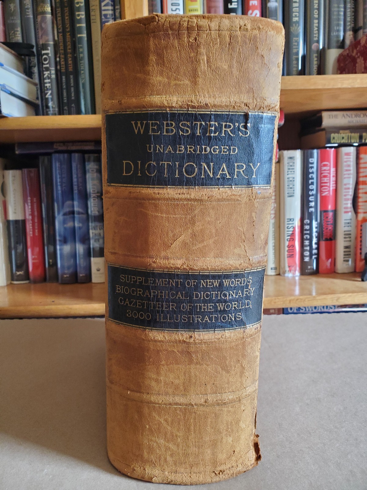 Webster’s Unabridged Dictionary – Leatherbound w/ 3000 Illus. – 1889, HC