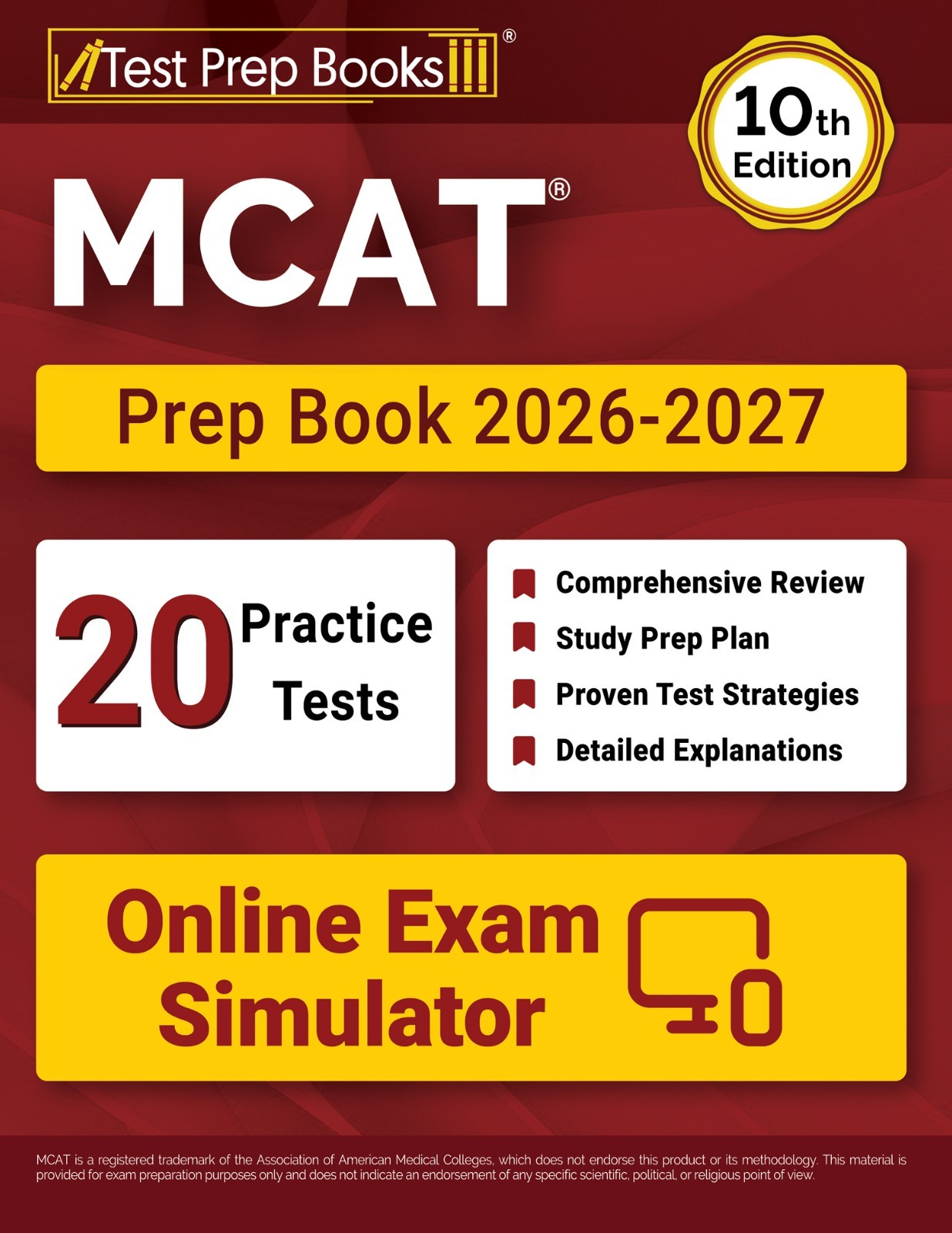 MCAT Prep Book 2026-2027: 20 Full-Length Practice Tests + MCAT Study Guide