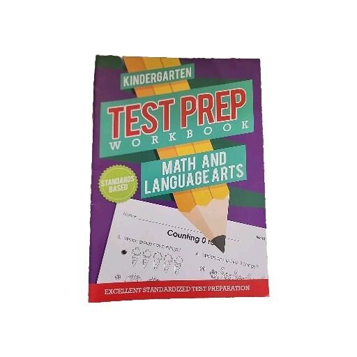 Standards Based Test prep Kindergarten Math & Language Arts Workbook New