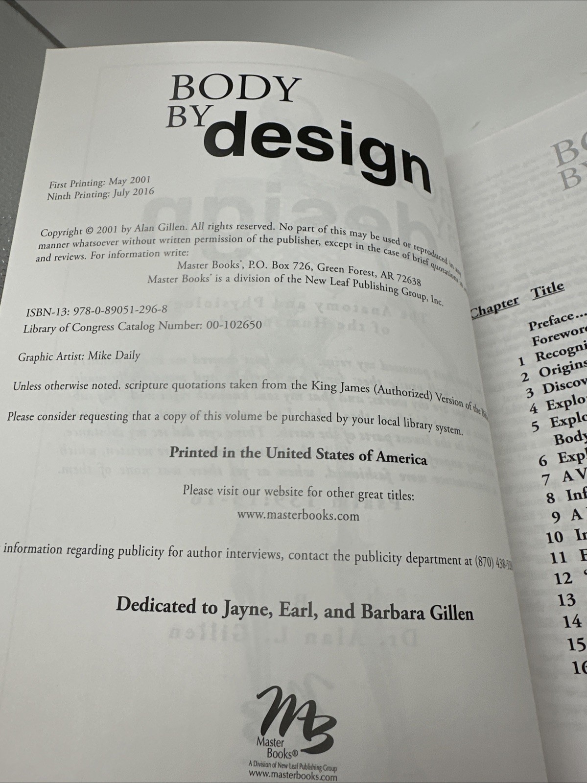 Master Books Body by Design Student Text Creation Science NEW