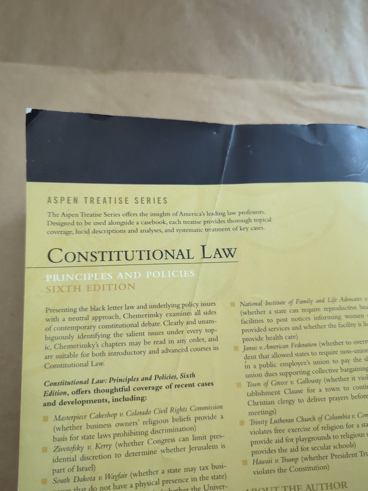 Constitutional Law : Principles and Policies (Sixth Edition)