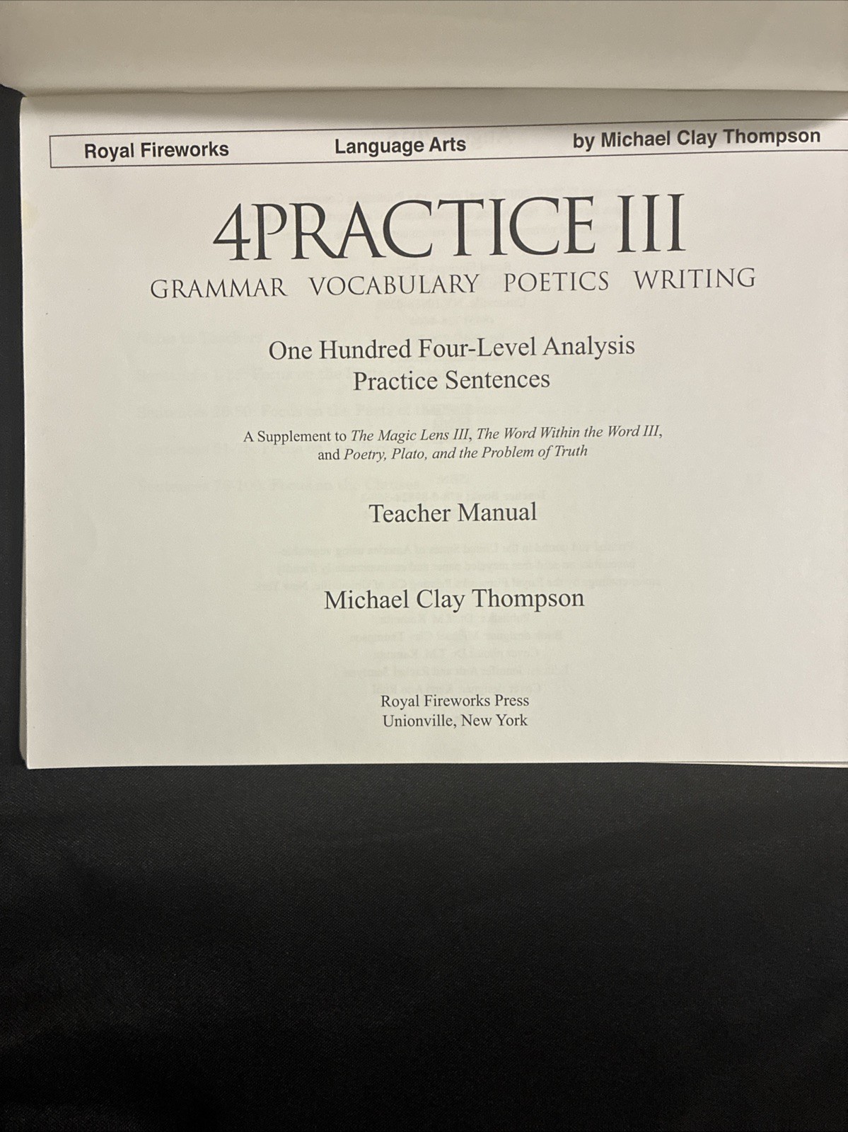 Royal Fireworks MCT Level 7 The Lens III SET of 4 Books – 4Practice III, Magic