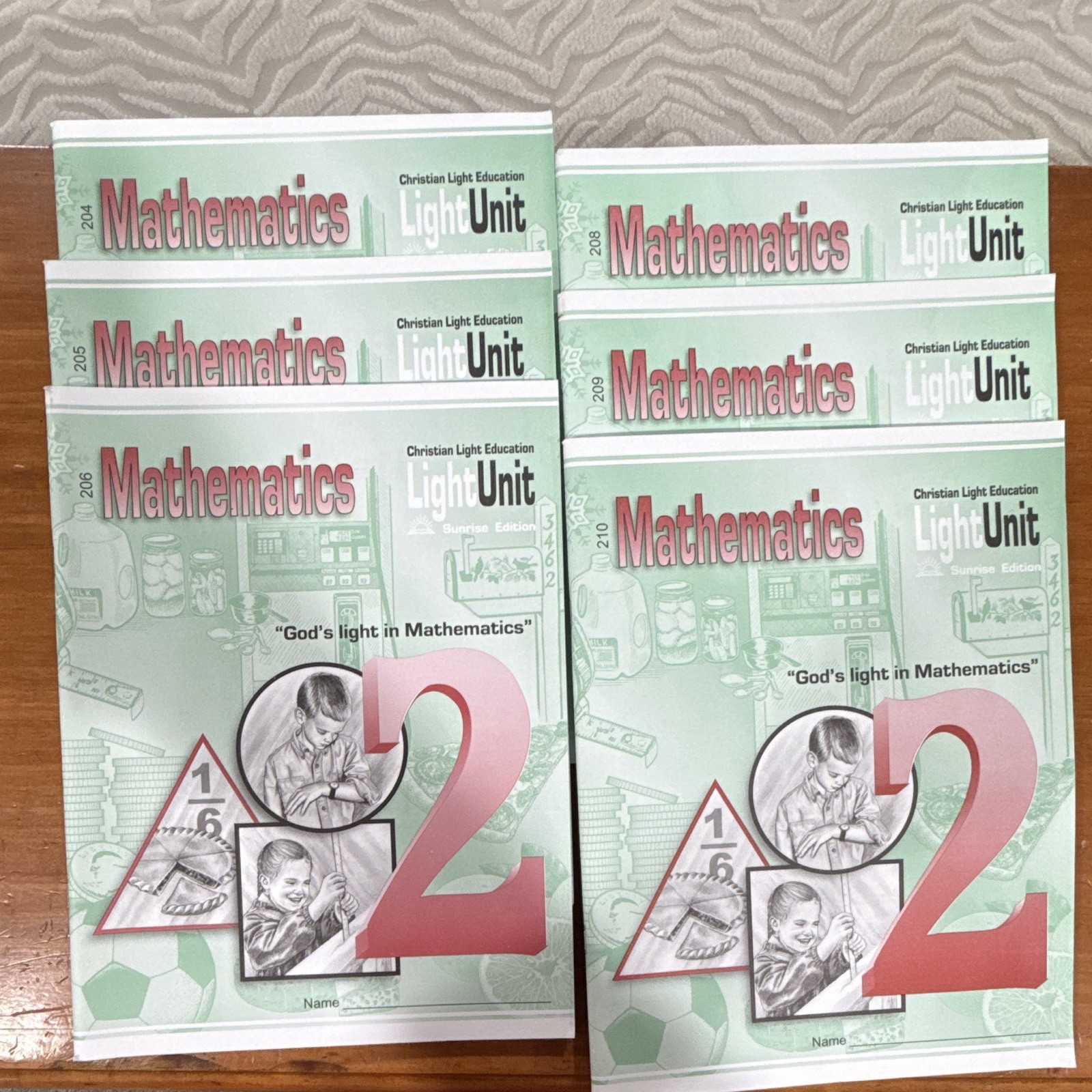 Christian Light Education Mathematics LightUnit 2 Sunrise Edition 2004 PB Lot 5