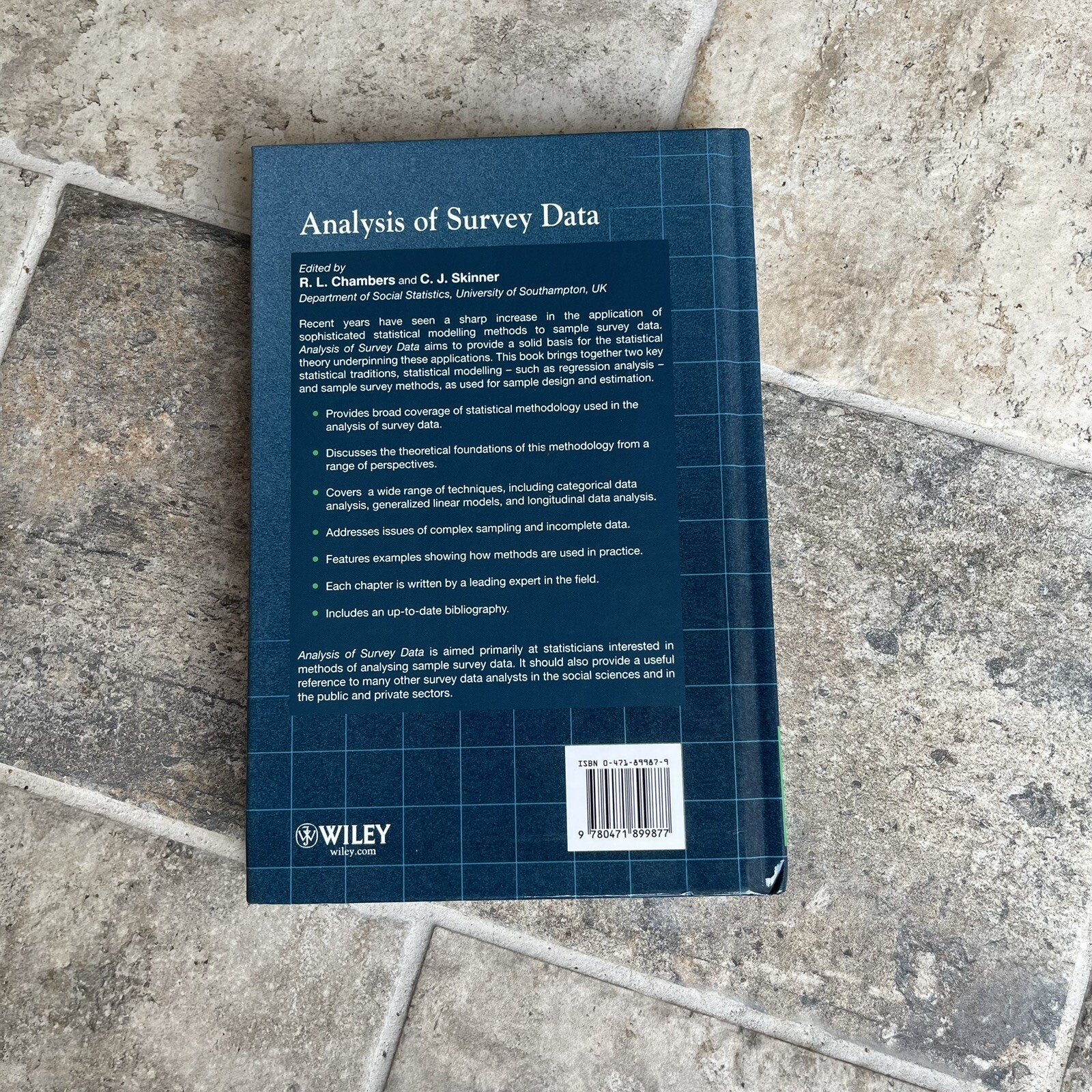 Analysis of Survey Data by R.L. Chambers (English) Hardcover Book