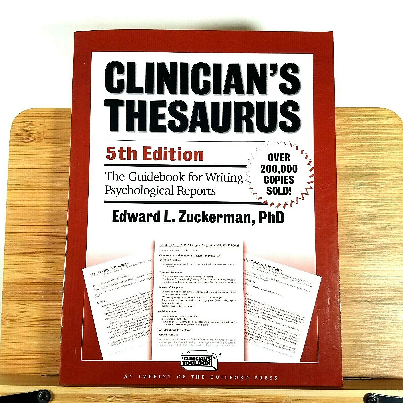 Clinician’s Thesaurus: The Guidebook for Writing Psychological Reports Zuckerman