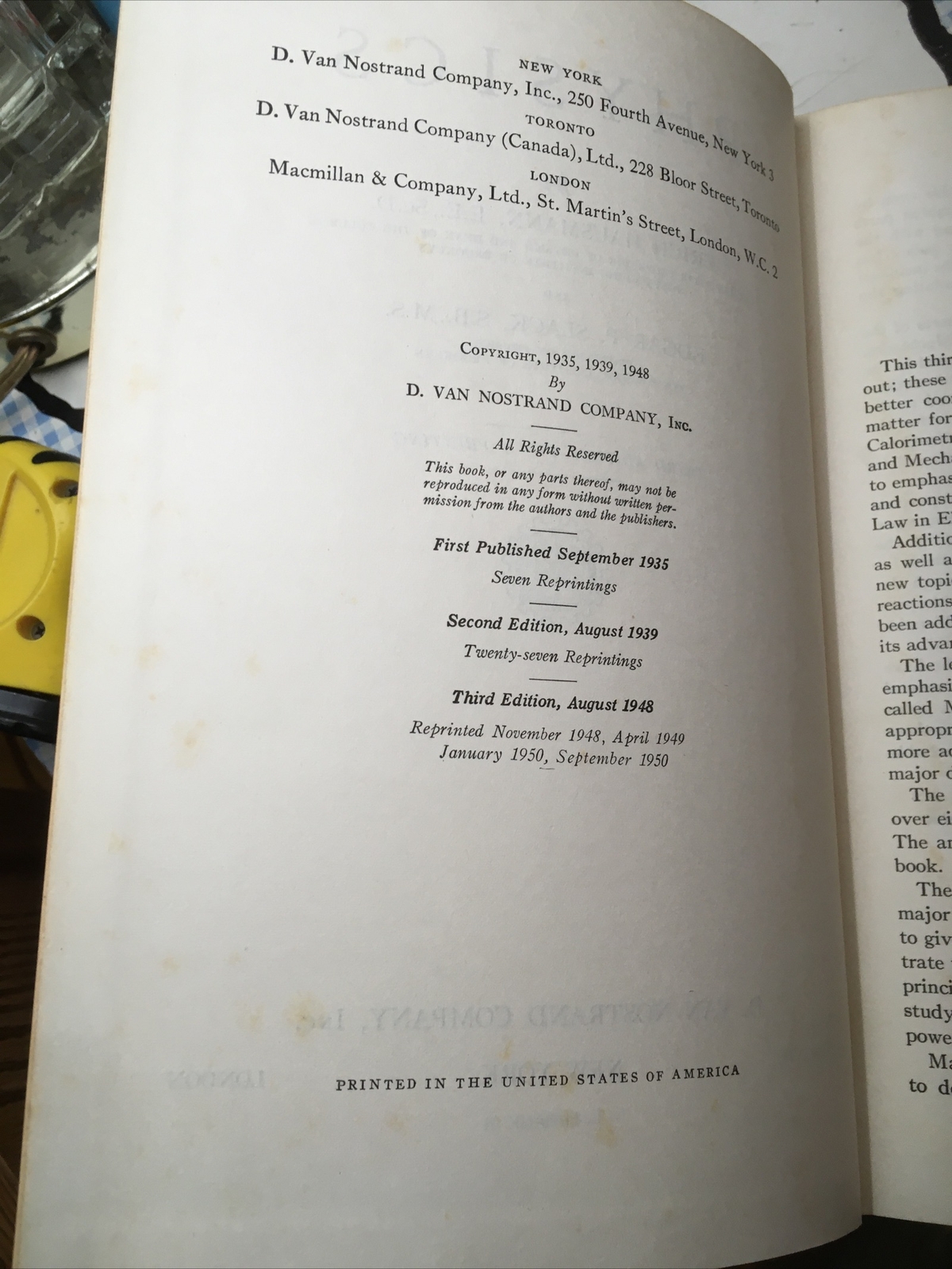 Physics by Hausmann & Slack – Vintage 1950 – 3rd edition 5th Prt (Van Nostrand)