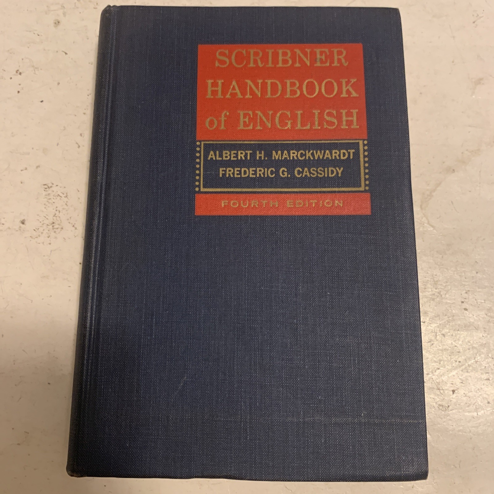 Scribner Handbook of English by Albert H. Marckwardt – Hardcover 1967. B10