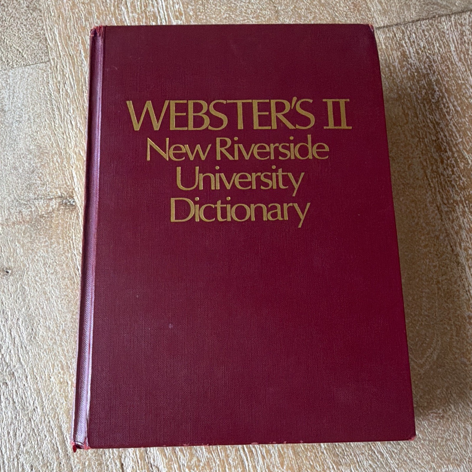 Webster’s II New Riverside University Dictionary Hardcover Thumb Index 1984