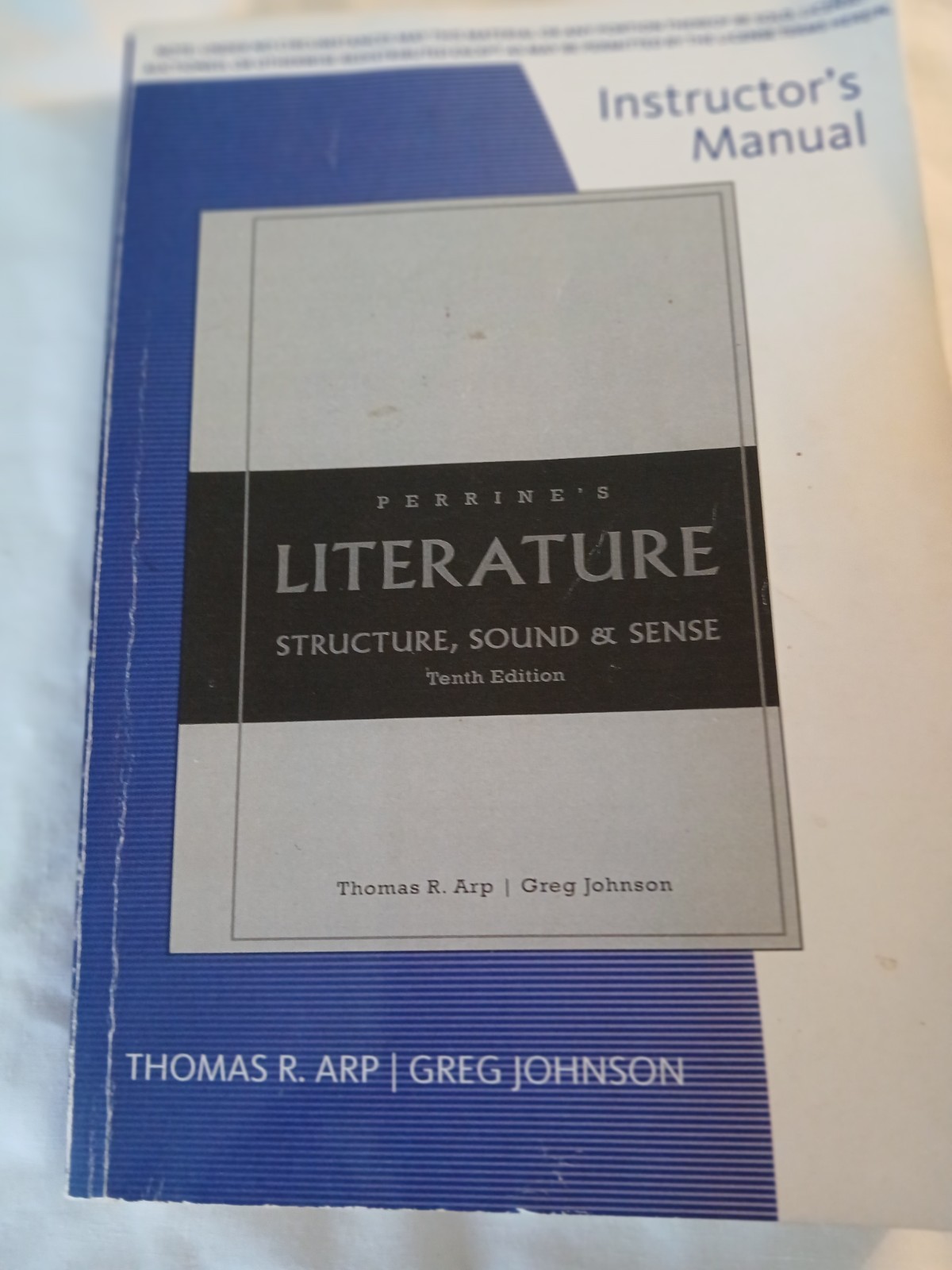 Perrine’s Sound and Sense, Tenth Edition, Instructor’s Manual