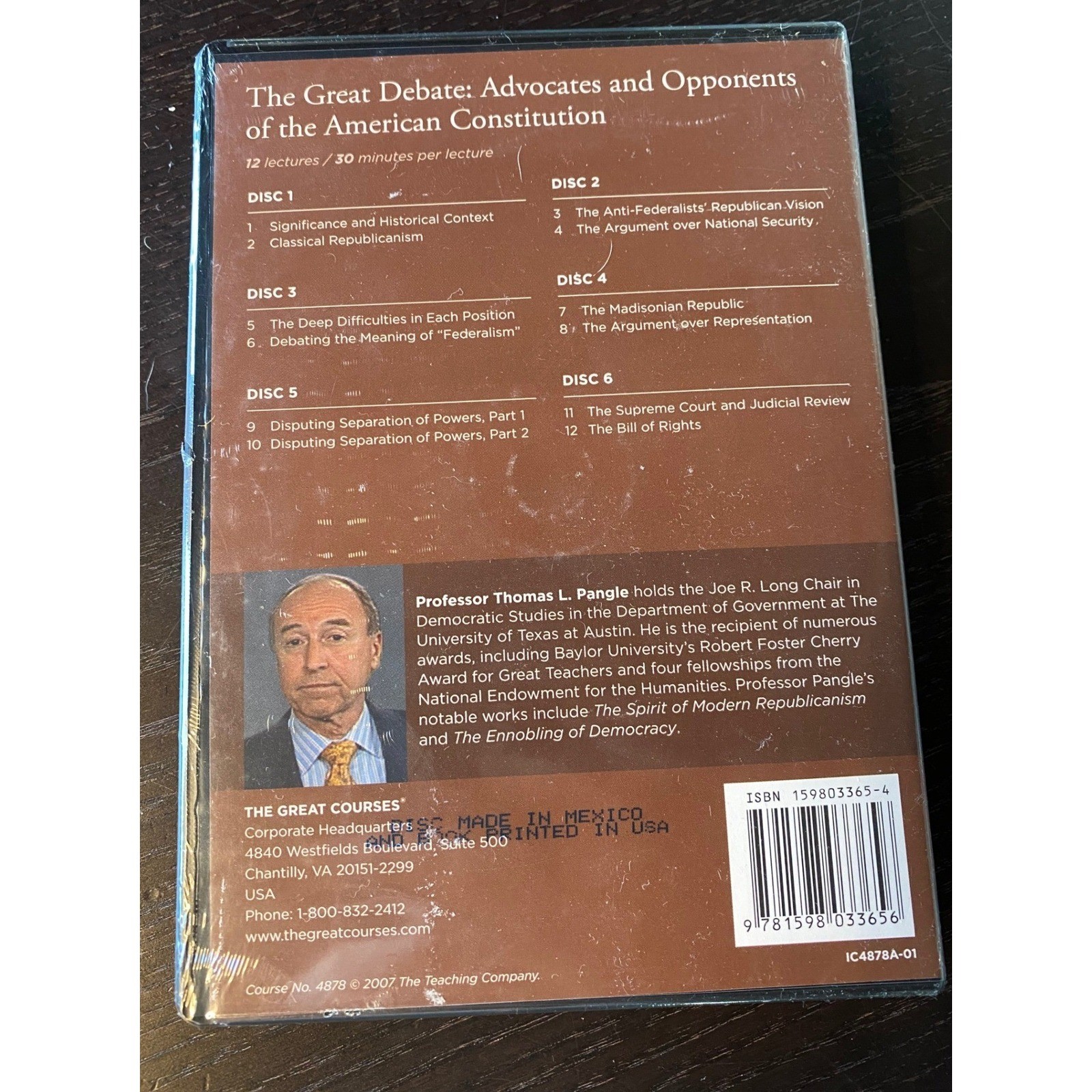The Great Courses Great Debate American Constitution DVD Guidebook Sealed New