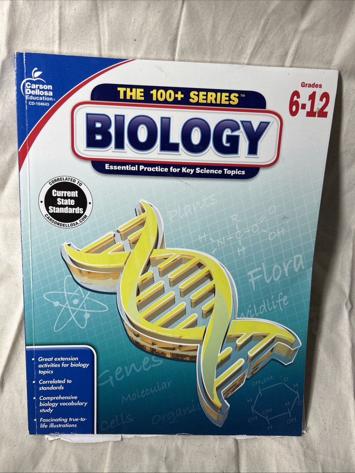 The 100+ Series (Tm) Ser.: Biology by Carson Dellosa Education (2015, Trade…