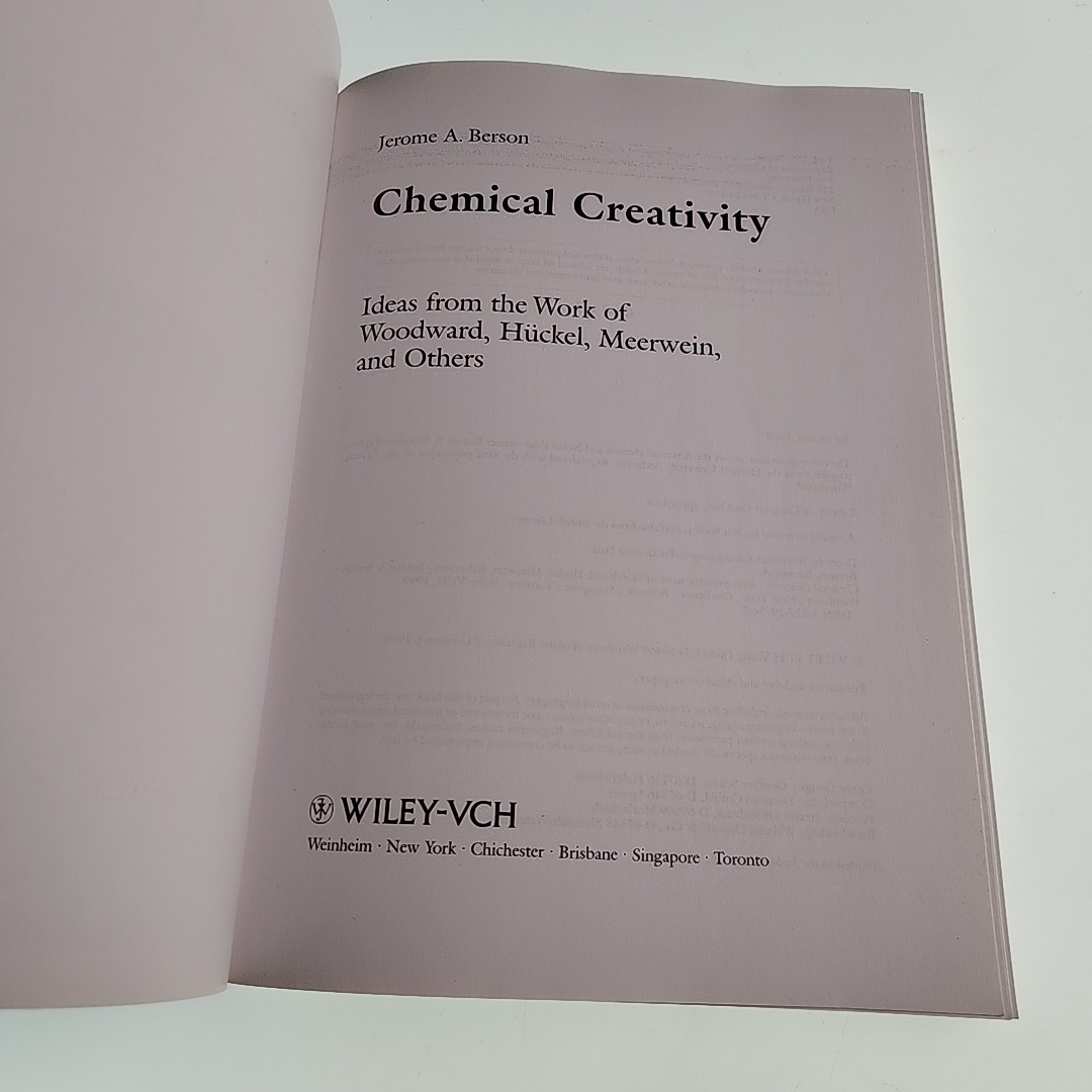 Chemical Creativity Jerome Berson 1999 Paperback Book