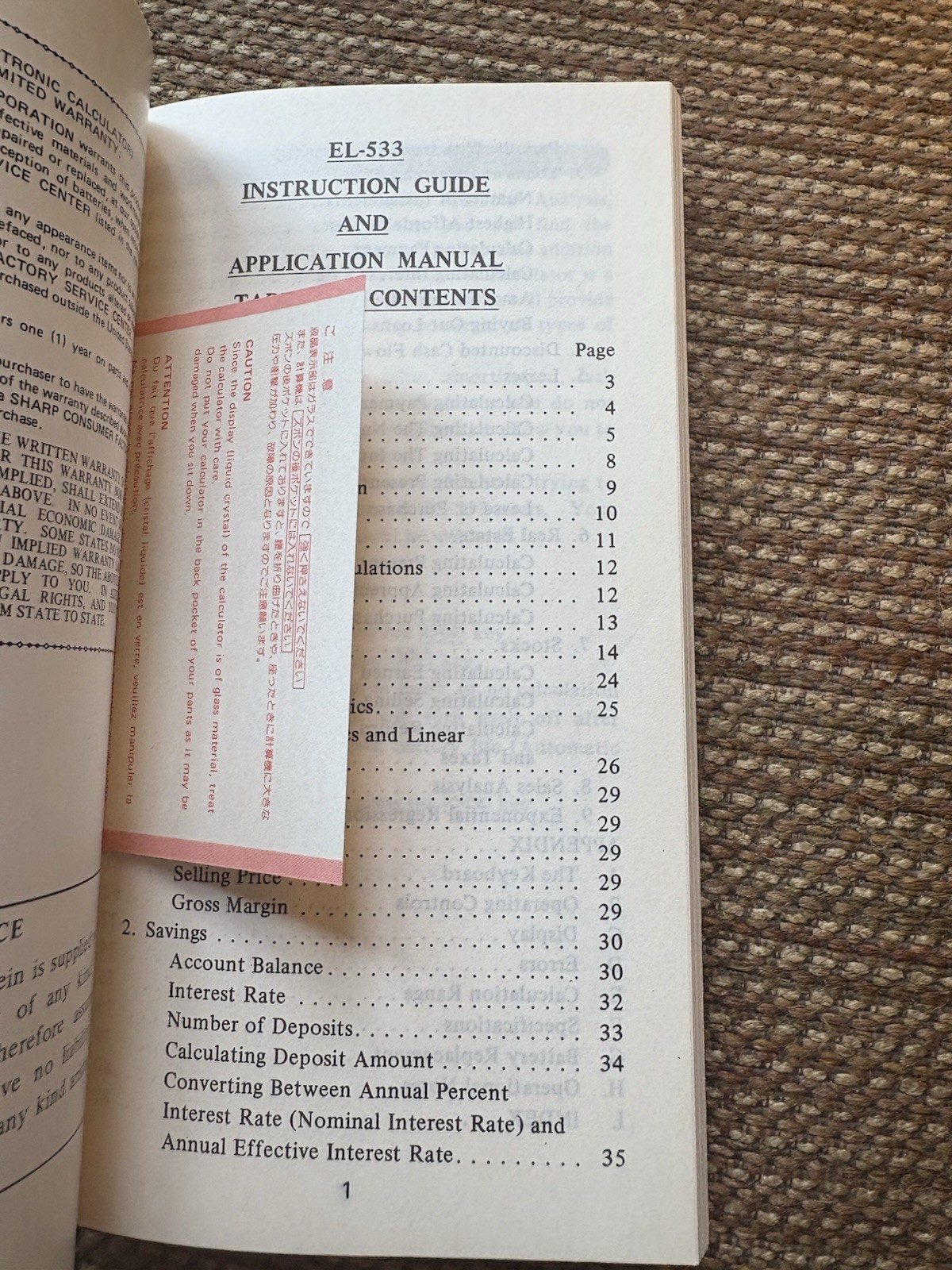 Sharp EL-512 Calculator Programming For The Sciences (1983), Applications