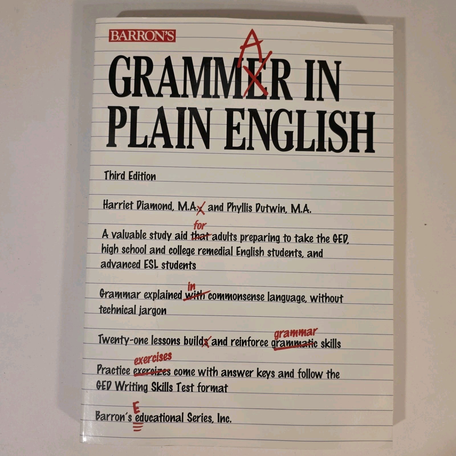 Lot 6 Grammar In Plain English Workbooks Punctuaction Writing Skills Grades 7-10