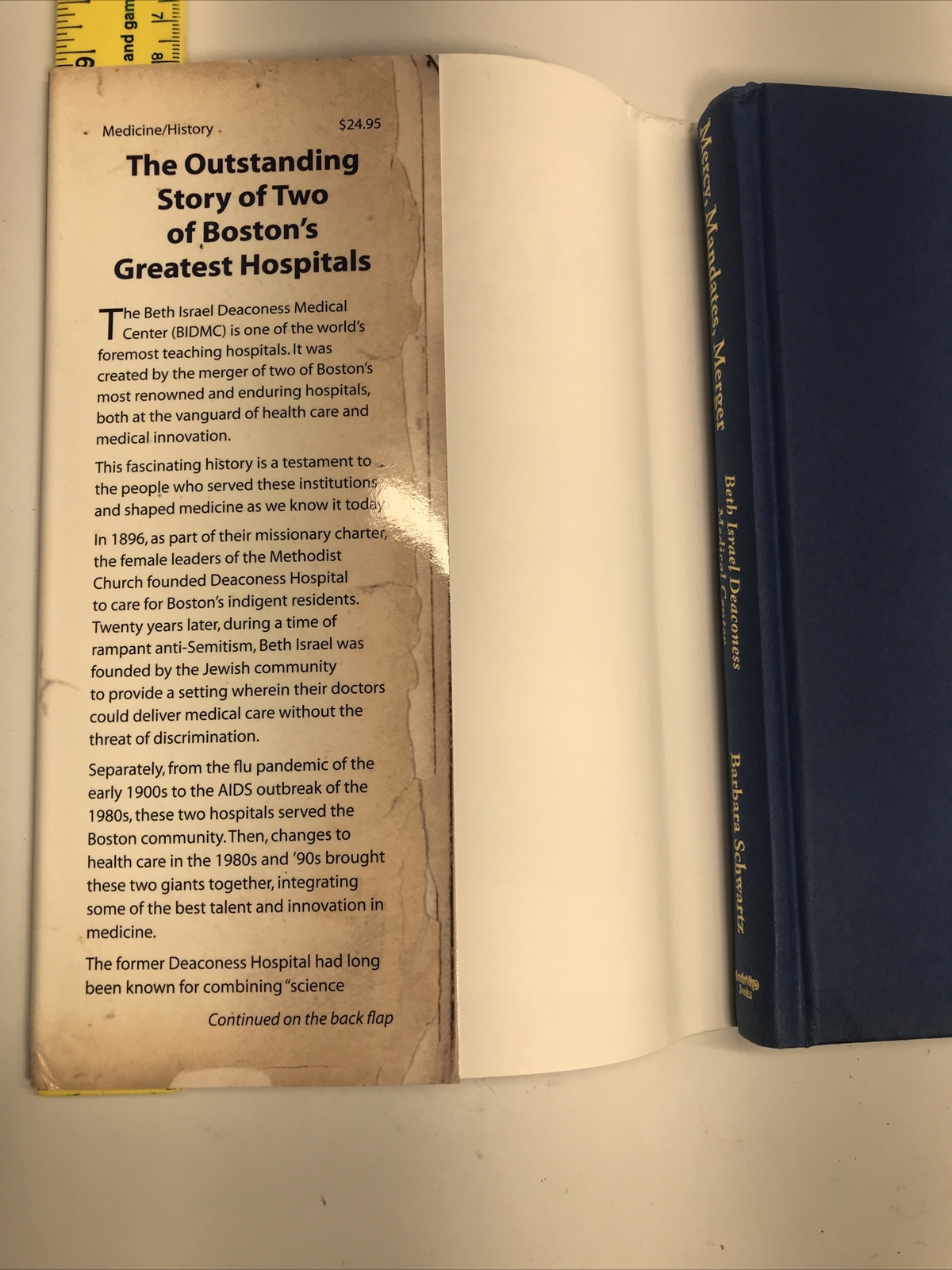 Mercy, Mandates, Merger by Barbara Schwartz Hardcover, Dust Jacket Very Good