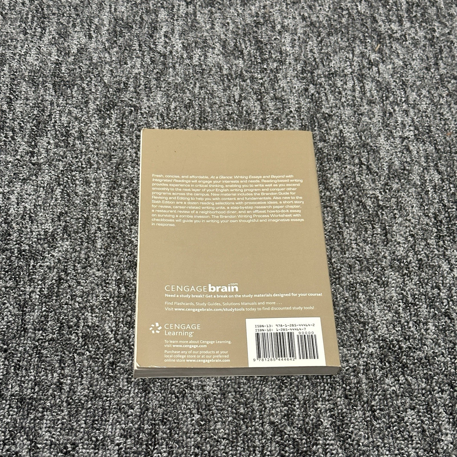 Cengage Learning At a Glance Writing Essays & Beyond 6th Brandon Paperback
