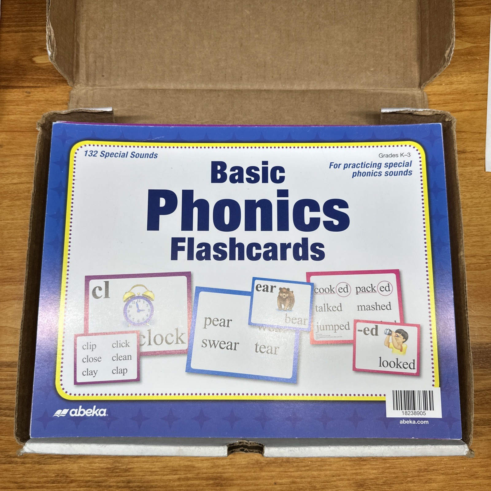ABEKA Basic Phonics Flashcards 3rd Ed. 182389 with box 2018 Grades K-3 Complete