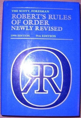 Robert’s Rules of Order Newly Revised (9th Edition) – Hardcover – GOOD