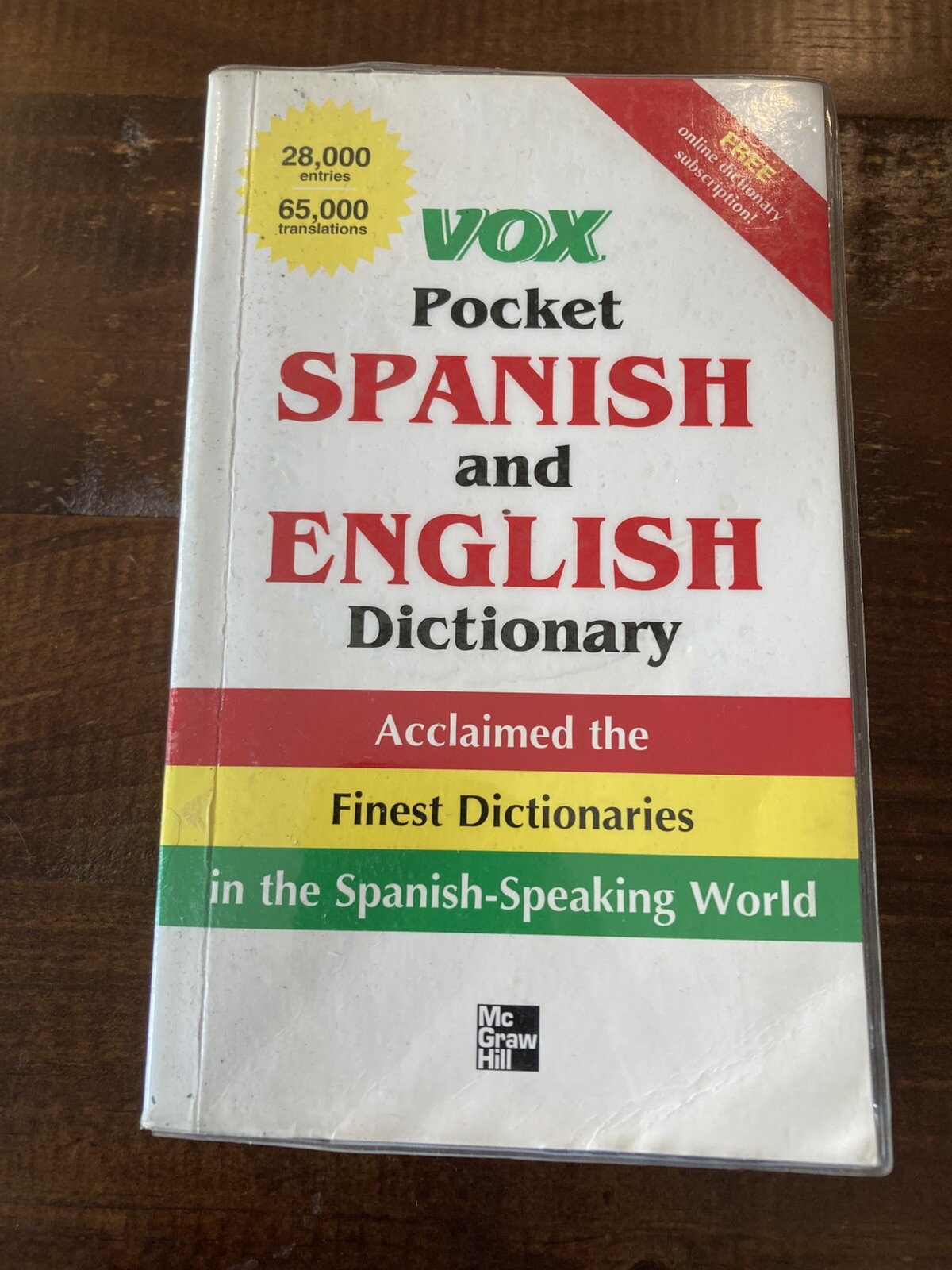 VOX Dictionary Series Vox Pocket Sz Compact Spanish and English Dictionary Book