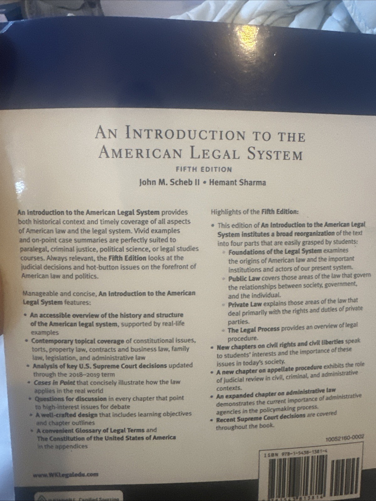 Aspen Paralegal Ser.: Introduction to the American Legal System by Hemant Sharma