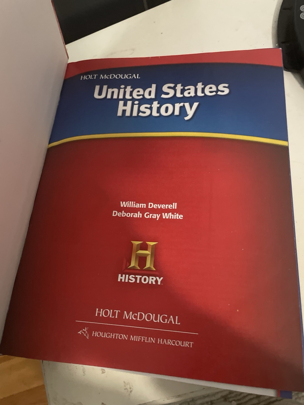 Holt McDougal United States History Textbook, copyright 2012