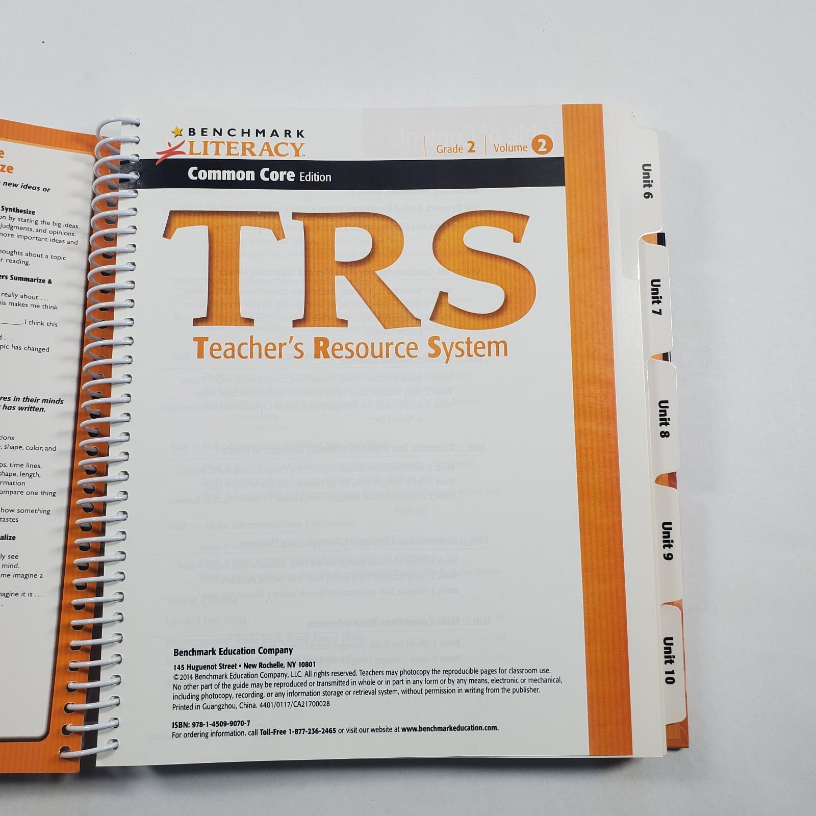 Benchmark Literacy Grade 2 Teacher’s Resource System Vol 1-2 Common Core Edition