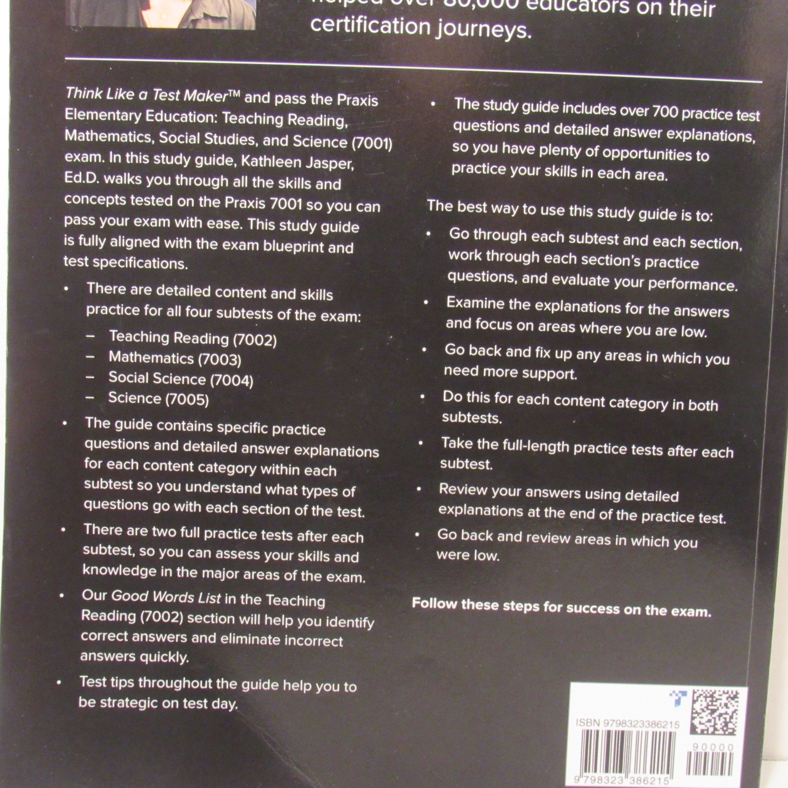 Kathleen Jasper PRAXIS ELEMENTARY EDUCATION 7001 (PB 2026) Teaching Reading…