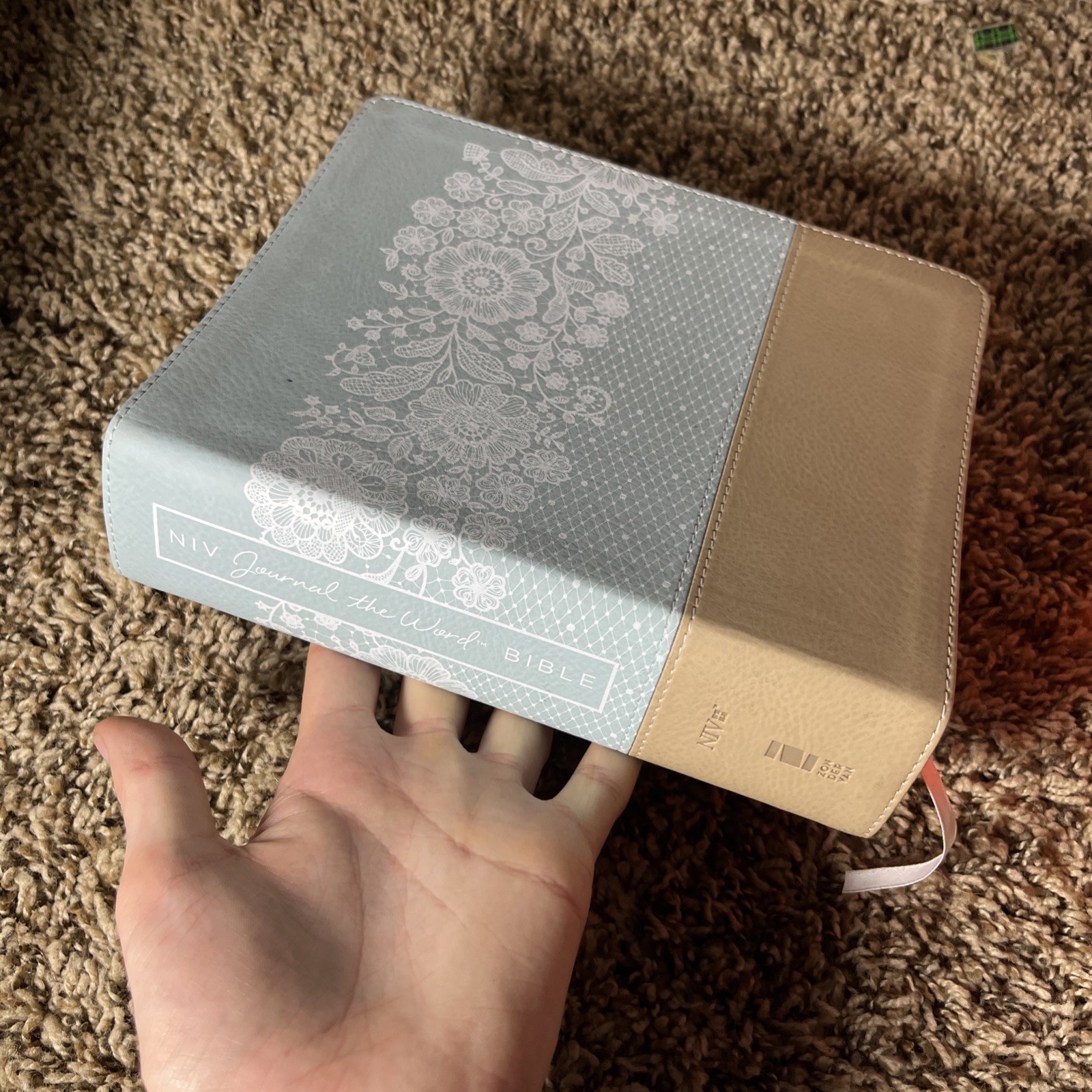 NIV Journal the Word Bible Large Print Leathersoft Teal and Tan