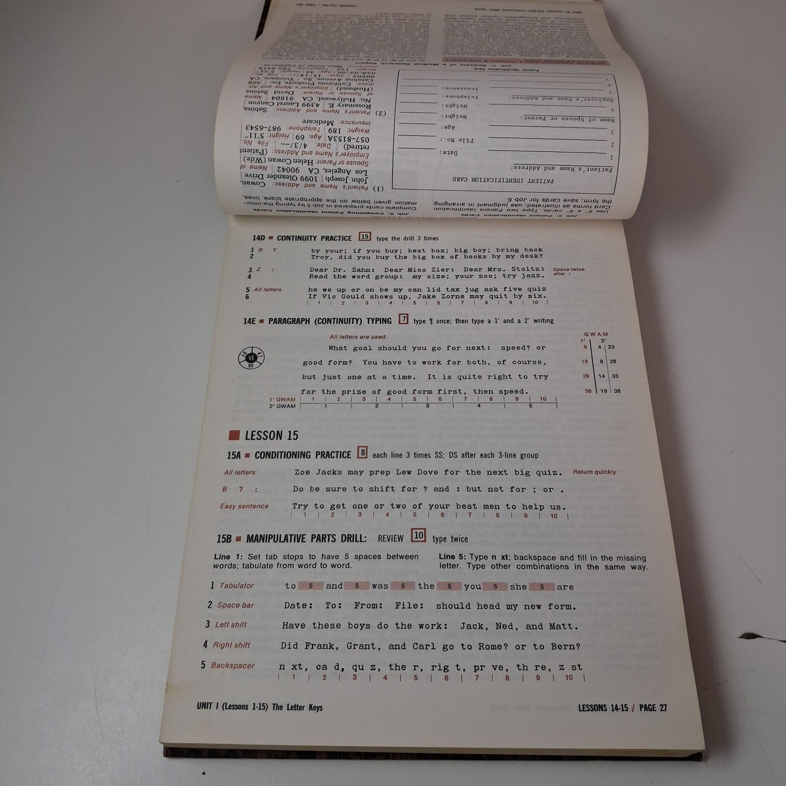 Vintage Century 21 Typewriting Complete Course Brown HC 1972 Business Textbook