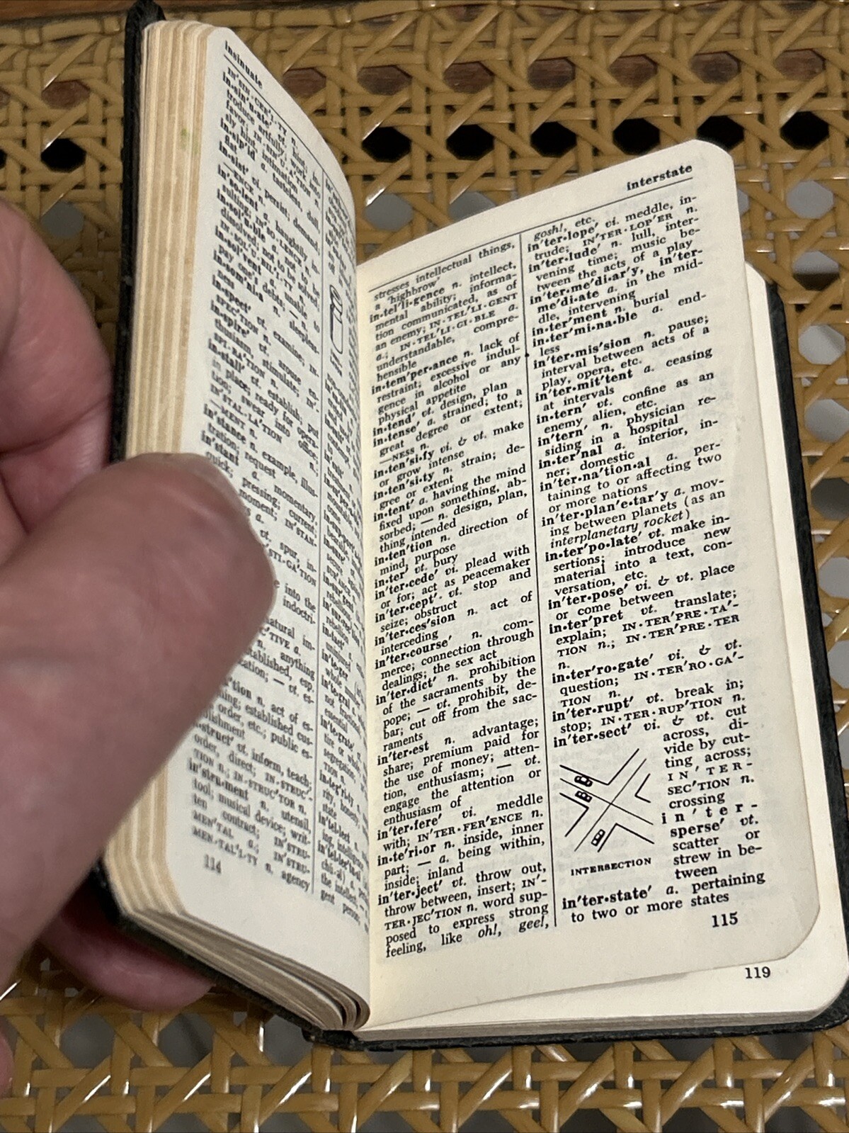Pocket Size Vintage Webster Dictionary: Modern Revision (1965)