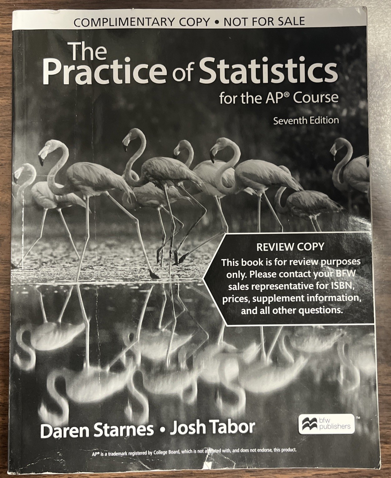 The Practice of Statistics for the AP Course by Starnes and Tabor – NO MARKINGS