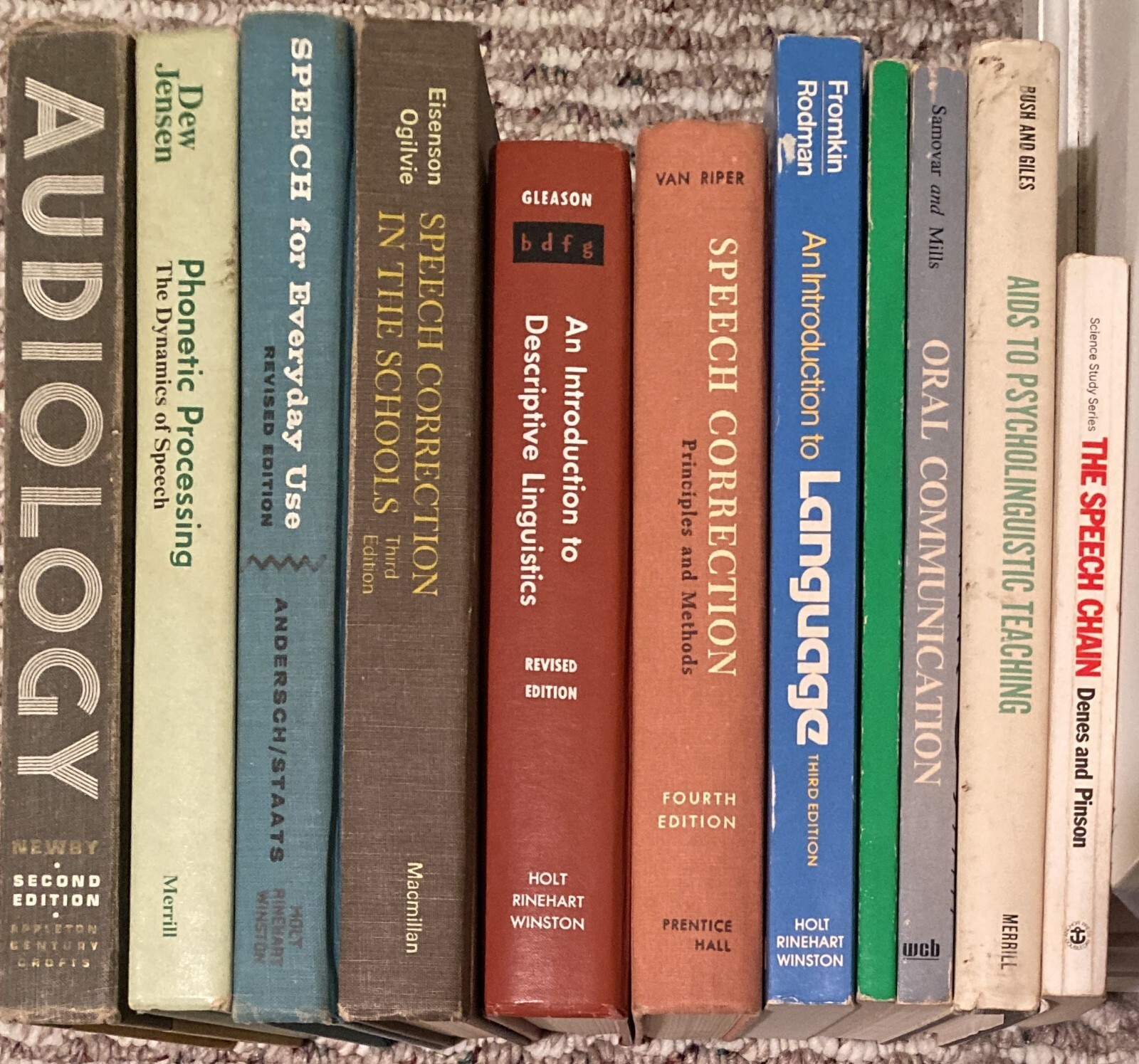Speech Pathology / Audiology / Linguistics / Language 11 Book Lot – Textbooks
