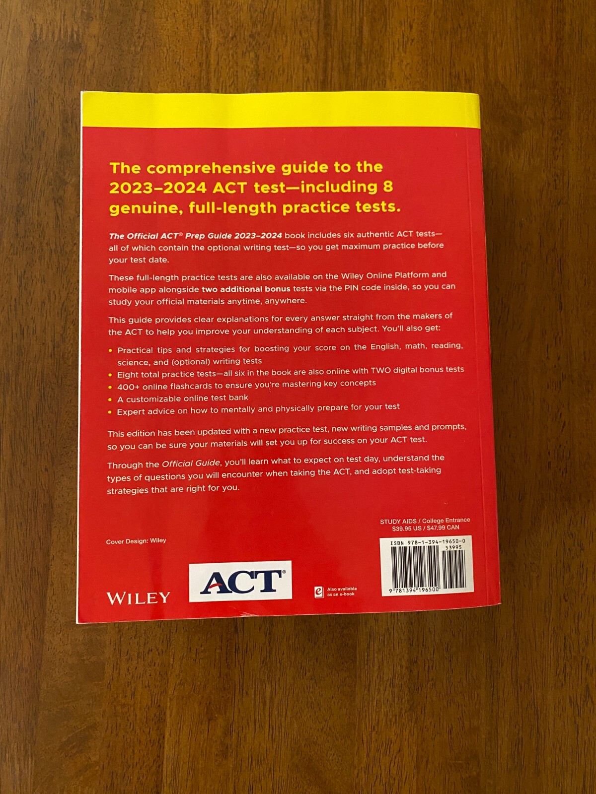 The Official ACT Prep Guide 2023-2024 by Wiley Very Nice Condition