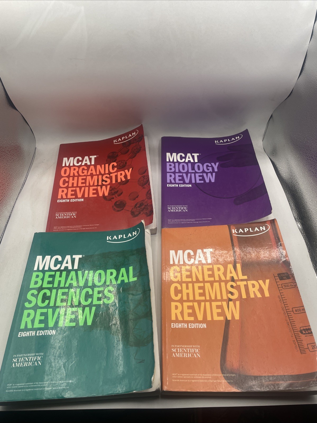 Kaplan MCAT Review Eighth Edition Study Guide 6 Book Set