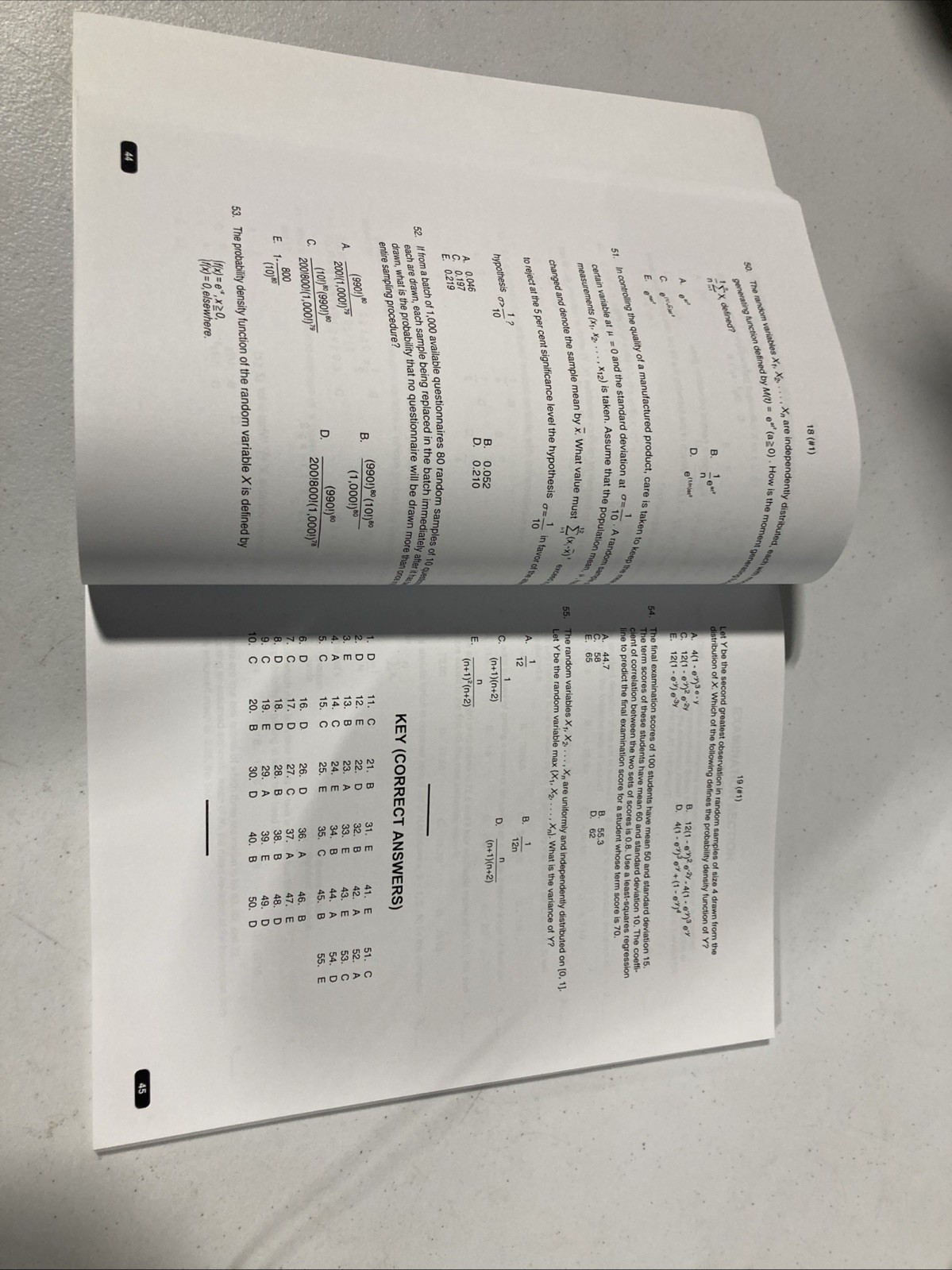 Actuarial Probability Exam (P) (C-1892): Passbooks Study Guide (Paperback 2020)