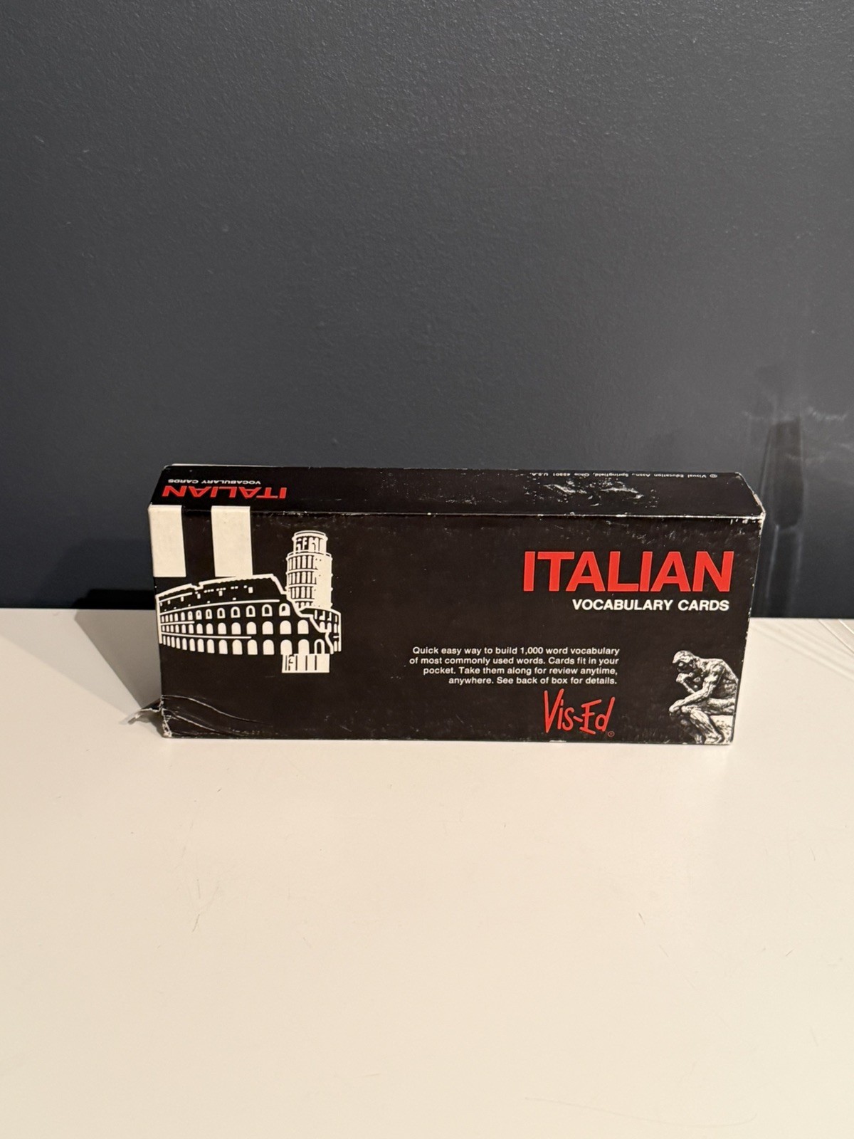 Vis Ed Italian Vocabulary Cards Academic Study Set Language Learning Flashcards