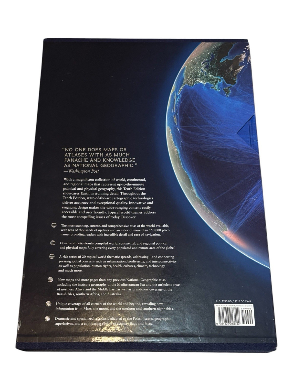 National Geographic Atlas of the World Tenth 10th Edition Hardcover 2015 Map