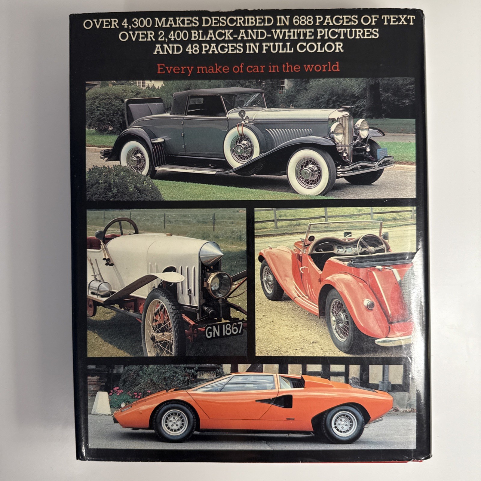 New Encyclopedia of Motorcars Hardcover 1885 to the Present Georgano 1982 VTG DJ