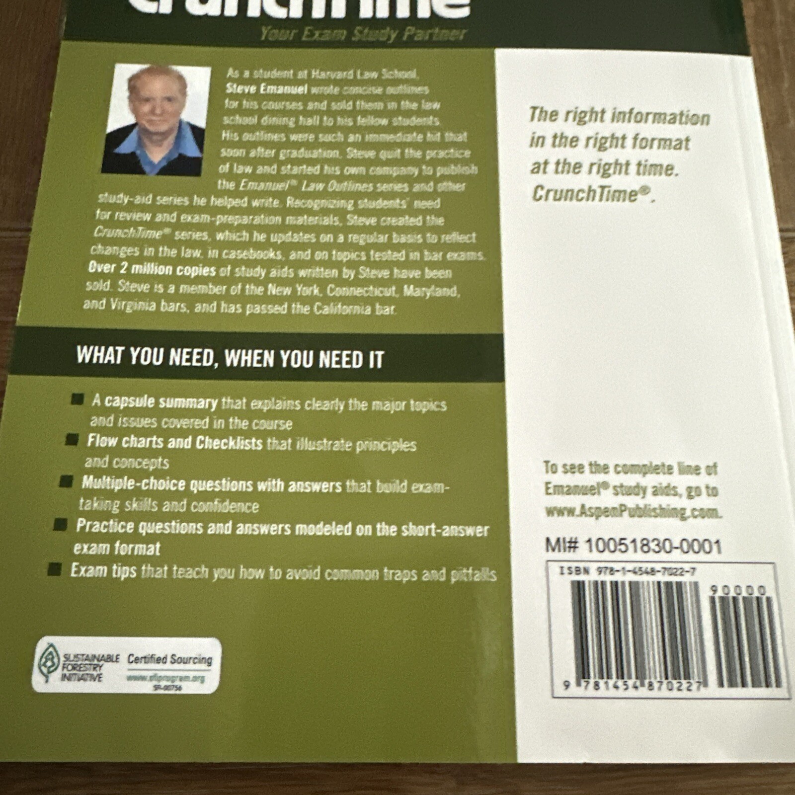 Emanuel Crunchtime for Property by Steven L Emanuel: Used