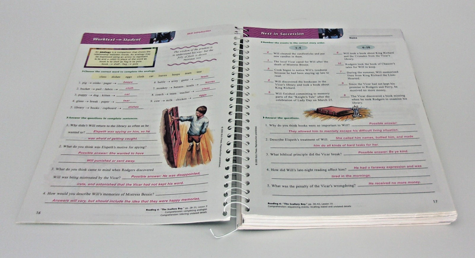 Set 3 Reading 6 As Full as the World Teacher’s Ed.1 &2,Worktext Answer Key 2 Ed.