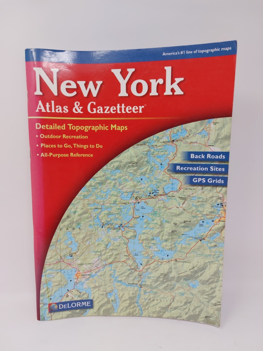 New York Atlas and Gazetteer – Paperback, by Delorme David – Good
